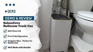 Demo and Review - SolaceCove Soft Close Bathroom Trash Can