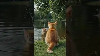 🐾 Tense Lake Rescue: Kitten in Danger! 🐶 #cat #cutecat #kitten
