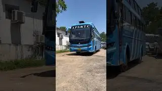 APSRTC STARLINER VIJAYAWADA DEPO 2+1 NON A/C seat cum sleeper bus entering for fitness test #shorts