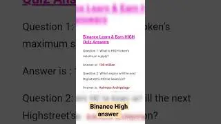 binance 7 september 2022 quiz answer HIGH answer #binance