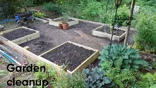 Vegetable garden clean up and new raised beds