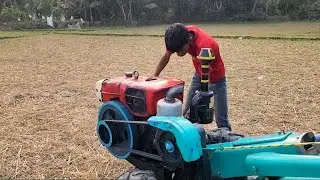 Excellent machine start Diesel engine machine starting | Amazing power teilar machine start 