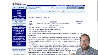 3.3 Practice ~ Finding Your State's Official Statutes (Florida)