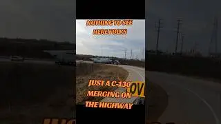 GIANT PLANE CASUALLY MERGING ONTO BUSY HIGHWAY #shorts nothing to see here #subscribe #fyp