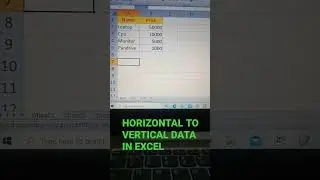 Horizontal To Vertical Direction #shortsvideo #exceltricks #viral #shortvideo #excel #computer