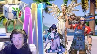 Распаковка 101 летнего лутбокса 2017 года + розыгрыш [Overwatch]