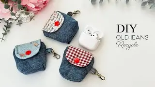 How to make an AirPods case from old jeans.