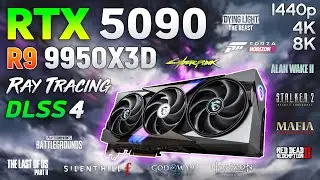 RTX 5090 32GB + Ryzen 9 9950X3D - Test in 12 Games | 1440p | 4K | 8K |