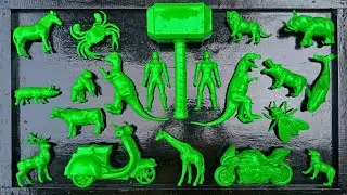 Membersihkan Hewan Dan Magic Animals 🎉 Sapi, Gajah, Jerapah, Singa, Babi, Gorila, Dinosaurus.