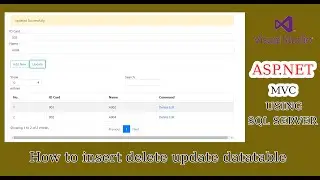 ASP.NET - How to insert delete update datatable using SQL Server