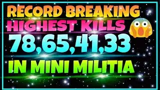 OHH BHAI SAAB😱 HIGHEST KILLS EVER IN MINI MILITIA.
