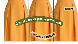 How to cut and sew this beautiful skirt center side design |step by step detail tutorial 👌 