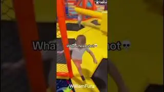 Headshot on kid🔥🔥🔥#funny #trynottolaugh #trampoline #baby #headshot