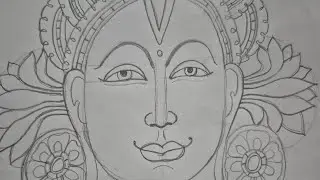God Face Mural Painting for Beginners | Step-by-Step Kerala Mural Art Tutorial