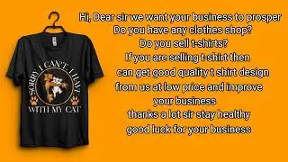 Cat T-shirt Design Sale