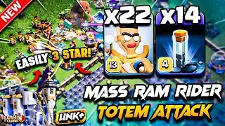Th18 RAM RIDER Attack With TOTEM Clash of Clans | TH18 Attack Strategy With RAM RIDER (Town Hall 18)