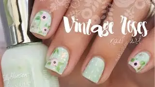 Vintage Roses Nail Art