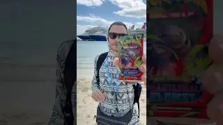 Opened a pack of Pokemon Phantasmal Flames in the Bahamas!