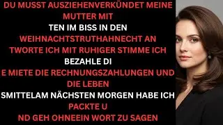 Du musst ausziehen verkündete Mama mitten im Weihnachtsessen Wirklich