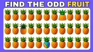 Find The ODD One Out - Fruit Edition🍍🍎 | Easy → Medium → Hard - 30 Ultimate Levels | Quiz Night 