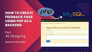 #1 Create a FeedBack Page using PHP as backend (POST METHOD)