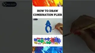 How to draw combination pliers || schoolx360 #shorts #ytshorts #youtubeshorts #shortsvideoviral
