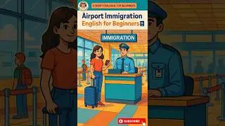 Immigration English for Beginners 🛂 Easy Passport Control Dialog  #englishforbeginners #english