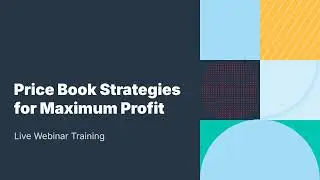 Price Book Strategies for Maximum Profit | Live Webinar Recording 01-22-26