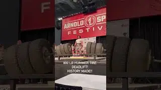 Women Who Lift: Andrea Thompson 800lb 363kg hummer tyre Deadlift Arnolds festival