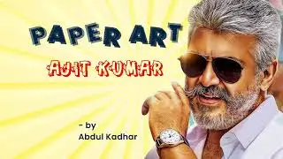 Thala ajith # how to draw ajith drawing viswasam # Valimai motion poster # paper art