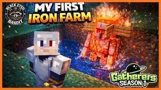 Building my first simple iron farm in minecraft. Episode 3 Gatherers SMP