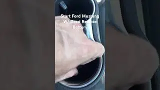 How to Start Ford Mustang with a dead key fob remote battery 2015 - 2023