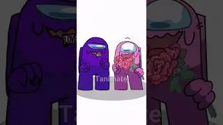 Among us Rodamrix | I ❤️/ LOVE YOU 6 | Pink x Purple | #animation meme #amongus #rodamrix #tanimate