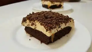 brownies με κρέμα καραμέλα