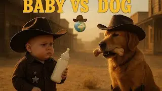 Baby & Dog Fix the World 🤠 | Western Comedy Shorts&rdquo;#WesternHumor #CowboyComedy #WildWest #FunnyShort