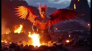 A phoenix blacksmith tempers molten metal in a volcanic forge at twilight. 🔥🔥 / #shorts #viral 
