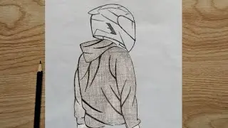 Bike Rider Sketch Drawing For Beginners Step By Step | Pencil Drawing Tutorial | Z 900 Bike Riding