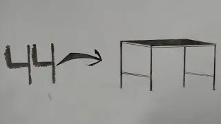 How To Draw Table From Number 44 || Step By Step Very Easy || Number Drawing easy