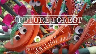 THE FUTURE FOREST - 3 Tons of plastic waste turned into a colorful forest.