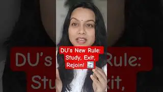 Study | Exit | Rejoin 🔄 DU&rsquo;s New Rule!#trending #viral #viralvideo #viralreels