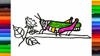 Insect Drawing, Painting and Coloring for Kids & Toddlers | Draw, Paint and Learn