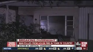 Man critically injured in Town 'n' Country house fire