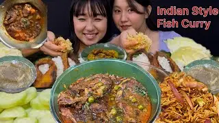 🥵Spicy Indian Fish Curry🌶️+Mimi Sinju+Sougri | Best Curry ❤️| Meitei Northeast Indian Mukbang