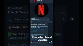 How to get free Netflix account through Telegram Bot #netflixfree #netflix