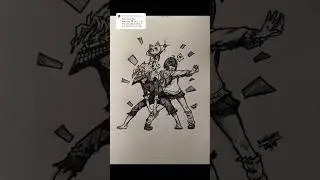 okarun and momo, speed drawing #dandadan #okarun #animedrawing #drawing #art #sketch #fypシ #anime