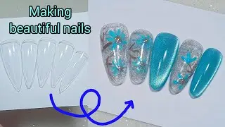 Make beautiful nails with gelix tip at home | nail design ✨️ ice gel | gelix nail 💅🏻 