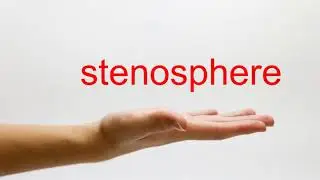 How to Pronounce stenosphere - American English