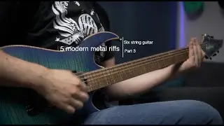 5 Modern prog Metal Riffs You Should learn on 6 string guitar | part 3