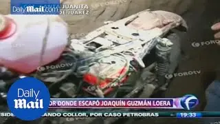 Video reveals El Chapo's motorbike on rails and escape tunnel - Daily Mail