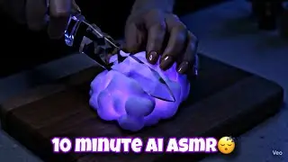 AI ASMR😴 | Cutting Glowing Cloud, Crystal Objects + More | 10 Minutes Satisfying Relaxing Sounds